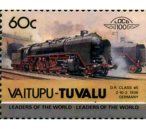 D.R. Class 45 2-10-2 1936 Germany - Polynesia / Tuvalu, Vaitupu 1985