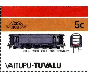 D.R.G. V3201 2-C-2 1929 Germany - Polynesia / Tuvalu, Vaitupu 1986