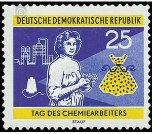 Day of the chemical worker  - Germany / German Democratic Republic 1960 - 25 Pfennig