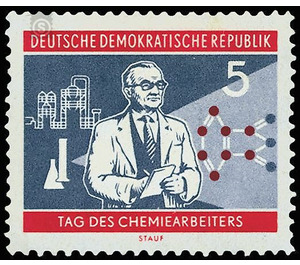 Day of the chemical worker  - Germany / German Democratic Republic 1960 - 5 Pfennig