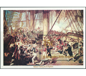 Death of Lord Nelson Souvenir Sheet - Caribbean / Saint Kitts and Nevis 1980