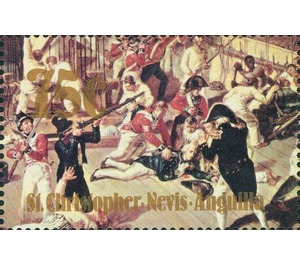 Death of Lord Nelson - Stamp from Souvenir Sheet - Caribbean / Saint Kitts and Nevis 1980 - 75