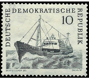 deep-sea fishing  - Germany / German Democratic Republic 1961 - 10 Pfennig