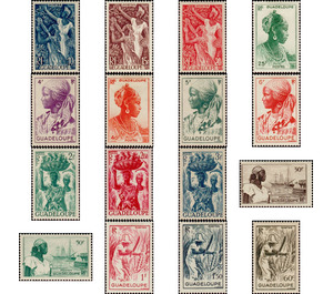 Definitive issue - Caribbean / Guadeloupe 1947 Set