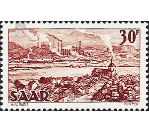 Definitive series: Images from industry, trade and agriculture - Germany / Saarland 1951 - 3,000 Pfennig