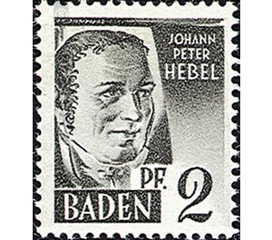 Definitive series: Personalities and views from Baden (I)  - Germany / Western occupation zones / Baden 1947 - 2 Reichspfennig