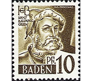 Definitive series: personalities and views from Baden (II)  - Germany / Western occupation zones / Baden 1948 - 10 Pfennig