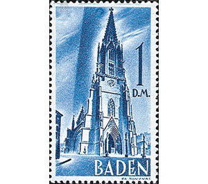 Definitive series: personalities and views from Baden (II)  - Germany / Western occupation zones / Baden 1948 - 100 German mark