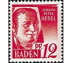 Definitive series: personalities and views from Baden (II)  - Germany / Western occupation zones / Baden 1948 - 12 Pfennig