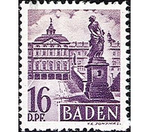 Definitive series: personalities and views from Baden (II)  - Germany / Western occupation zones / Baden 1948 - 16 Pfennig