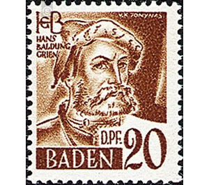 Definitive series: personalities and views from Baden (II)  - Germany / Western occupation zones / Baden 1948 - 20 Pfennig