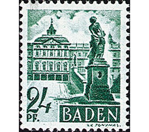 Definitive series: personalities and views from Baden (II)  - Germany / Western occupation zones / Baden 1948 - 24 Pfennig