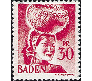 Definitive series: personalities and views from Baden (II)  - Germany / Western occupation zones / Baden 1948 - 30 Pfennig