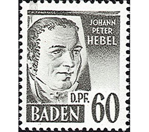 Definitive series: personalities and views from Baden (II)  - Germany / Western occupation zones / Baden 1948 - 60 Pfennig