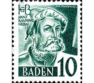 Definitive series: personalities and views from Baden (III)  - Germany / Western occupation zones / Baden 1948 - 10 Pfennig