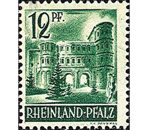 Definitive series: Personalities and views from Rhineland-Palatinate  - Germany / Western occupation zones / Rheinland-Pfalz 1947 - 12 Pfennig