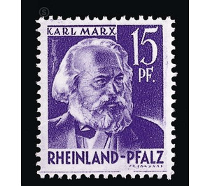 Definitive series: Personalities and views from Rhineland-Palatinate  - Germany / Western occupation zones / Rheinland-Pfalz 1947 - 15 Pfennig