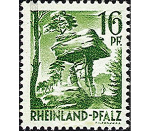 Definitive series: Personalities and views from Rhineland-Palatinate  - Germany / Western occupation zones / Rheinland-Pfalz 1947 - 16 Pfennig