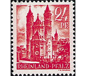 Definitive series: Personalities and views from Rhineland-Palatinate  - Germany / Western occupation zones / Rheinland-Pfalz 1947 - 24 Pfennig