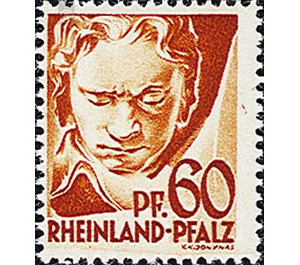 Definitive series: Personalities and views from Rhineland-Palatinate  - Germany / Western occupation zones / Rheinland-Pfalz 1947 - 60 Pfennig