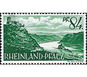 Definitive series: Personalities and views from Rhineland-Palatinate  - Germany / Western occupation zones / Rheinland-Pfalz 1947 - 84 Pfennig