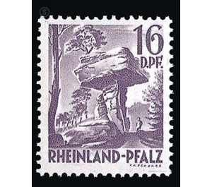 Definitive series: Personalities and views from Rhineland-Palatinate  - Germany / Western occupation zones / Rheinland-Pfalz 1948 - 16 Pfennig