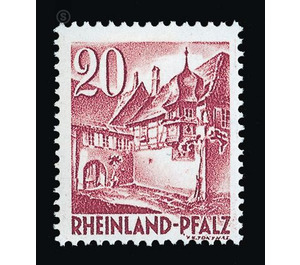 Definitive series: Personalities and views from Rhineland-Palatinate  - Germany / Western occupation zones / Rheinland-Pfalz 1948 - 20 Pfennig