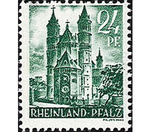 Definitive series: Personalities and views from Rhineland-Palatinate  - Germany / Western occupation zones / Rheinland-Pfalz 1948 - 24 Pfennig