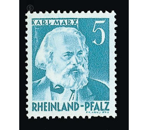 Definitive series: Personalities and views from Rhineland-Palatinate  - Germany / Western occupation zones / Rheinland-Pfalz 1948 - 5 Pfennig