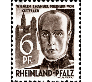 Definitive series: Personalities and views from Rhineland-Palatinate  - Germany / Western occupation zones / Rheinland-Pfalz 1948 - 6 Pfennig