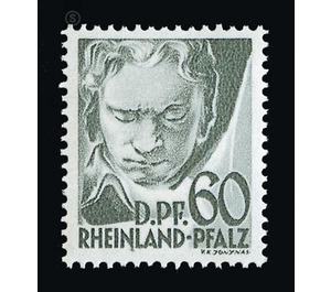 Definitive series: Personalities and views from Rhineland-Palatinate  - Germany / Western occupation zones / Rheinland-Pfalz 1948 - 60 Pfennig