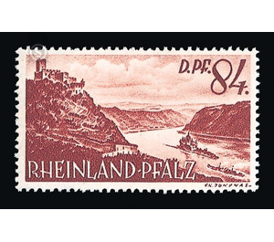 Definitive series: Personalities and views from Rhineland-Palatinate  - Germany / Western occupation zones / Rheinland-Pfalz 1948 - 84 Pfennig