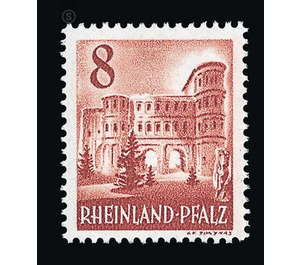 Definitive series: Personalities and views from Rhineland-Palatinate  - Germany / Western occupation zones / Rheinland-Pfalz 1949 - 8 Pfennig