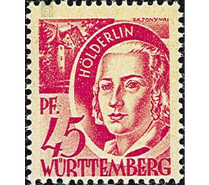 Definitive series: Personalities and views from Württemberg-Hohenzollern  - Germany / Western occupation zones / Württemberg-Hohenzollern 1947 - 45 Pfennig