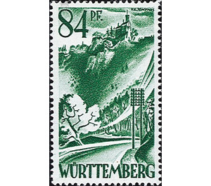 Definitive series: Personalities and views from Württemberg-Hohenzollern  - Germany / Western occupation zones / Württemberg-Hohenzollern 1947 - 84 Pfennig