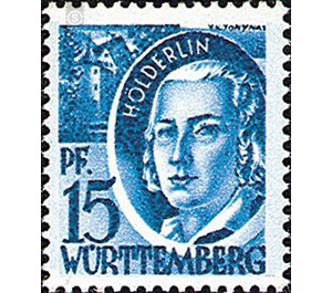 Definitive series: Personalities and views from Württemberg-Hohenzollern  - Germany / Western occupation zones / Württemberg-Hohenzollern 1948 - 15 Pfennig