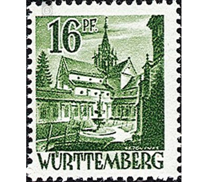 Definitive series: Personalities and views from Württemberg-Hohenzollern  - Germany / Western occupation zones / Württemberg-Hohenzollern 1948 - 16 Pfennig