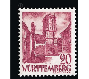 Definitive series: Personalities and views from Württemberg-Hohenzollern  - Germany / Western occupation zones / Württemberg-Hohenzollern 1948 - 20 Pfennig