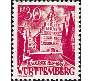 Definitive series: Personalities and views from Württemberg-Hohenzollern  - Germany / Western occupation zones / Württemberg-Hohenzollern 1948 - 30 Pfennig