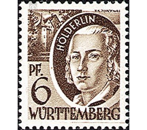 Definitive series: Personalities and views from Württemberg-Hohenzollern  - Germany / Western occupation zones / Württemberg-Hohenzollern 1948 - 6 Pfennig