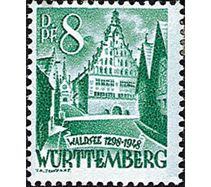 Definitive series: Personalities and views from Württemberg-Hohenzollern  - Germany / Western occupation zones / Württemberg-Hohenzollern 1948 - 8 Pfennig