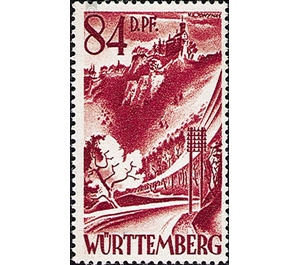 Definitive series: Personalities and views from Württemberg-Hohenzollern  - Germany / Western occupation zones / Württemberg-Hohenzollern 1948 - 84 Pfennig