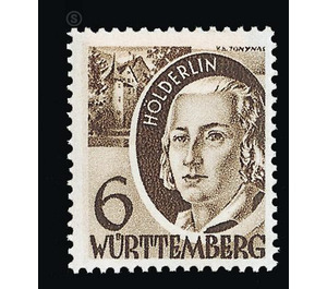 Definitive series: Personalities and views from Württemberg-Hohenzollern  - Germany / Western occupation zones / Württemberg-Hohenzollern 1949 - 6 Pfennig