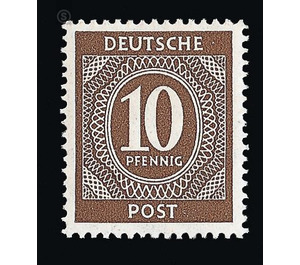 Definitive stamp series Allied cast - joint edition  - Germany / Western occupation zones / American zone 1946 - 10 Pfennig