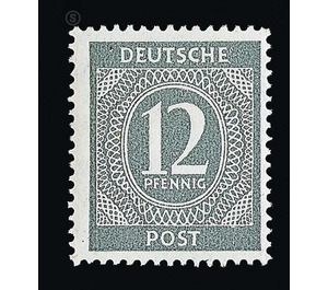 Definitive stamp series Allied cast - joint edition  - Germany / Western occupation zones / American zone 1946 - 12 Pfennig