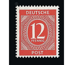 Definitive stamp series Allied cast - joint edition  - Germany / Western occupation zones / American zone 1946 - 12 Pfennig