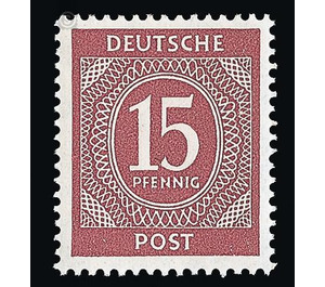 Definitive stamp series Allied cast - joint edition  - Germany / Western occupation zones / American zone 1946 - 15 Pfennig