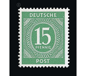Definitive stamp series Allied cast - joint edition  - Germany / Western occupation zones / American zone 1946 - 15 Pfennig