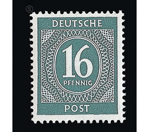 Definitive stamp series Allied cast - joint edition  - Germany / Western occupation zones / American zone 1946 - 16 Pfennig