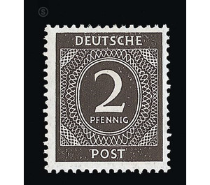 Definitive stamp series Allied cast - joint edition  - Germany / Western occupation zones / American zone 1946 - 2 Pfennig
